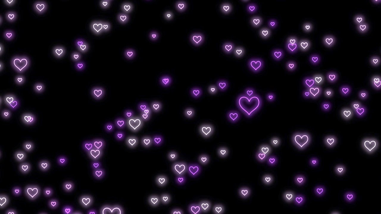 Purple Heart Black Background