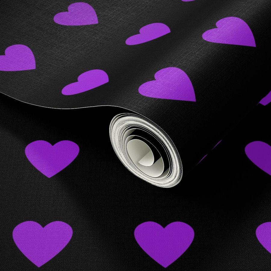 Purple Heart Black Background