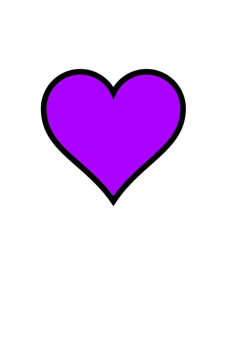 Purple Heart Black Background