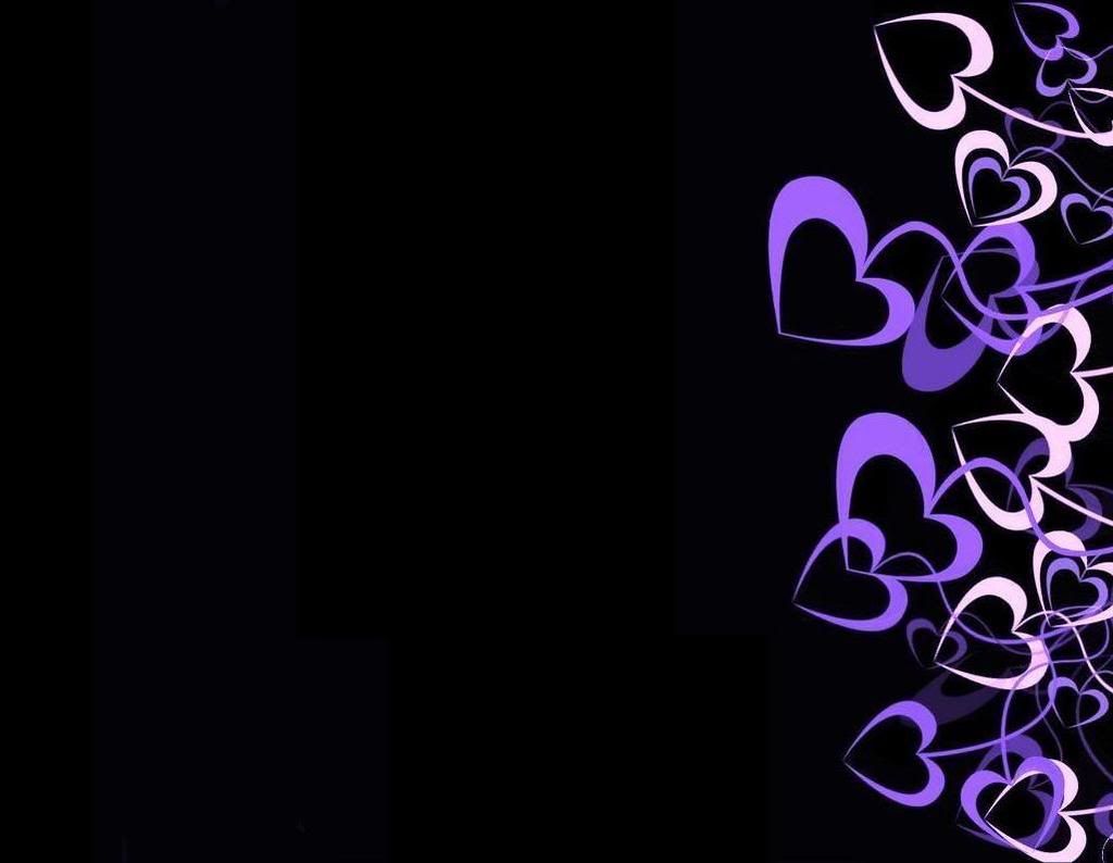 Purple Heart Black Background