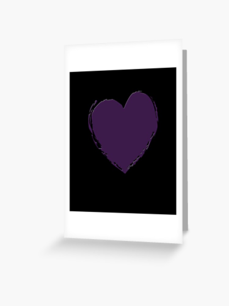 Purple Heart Black Background