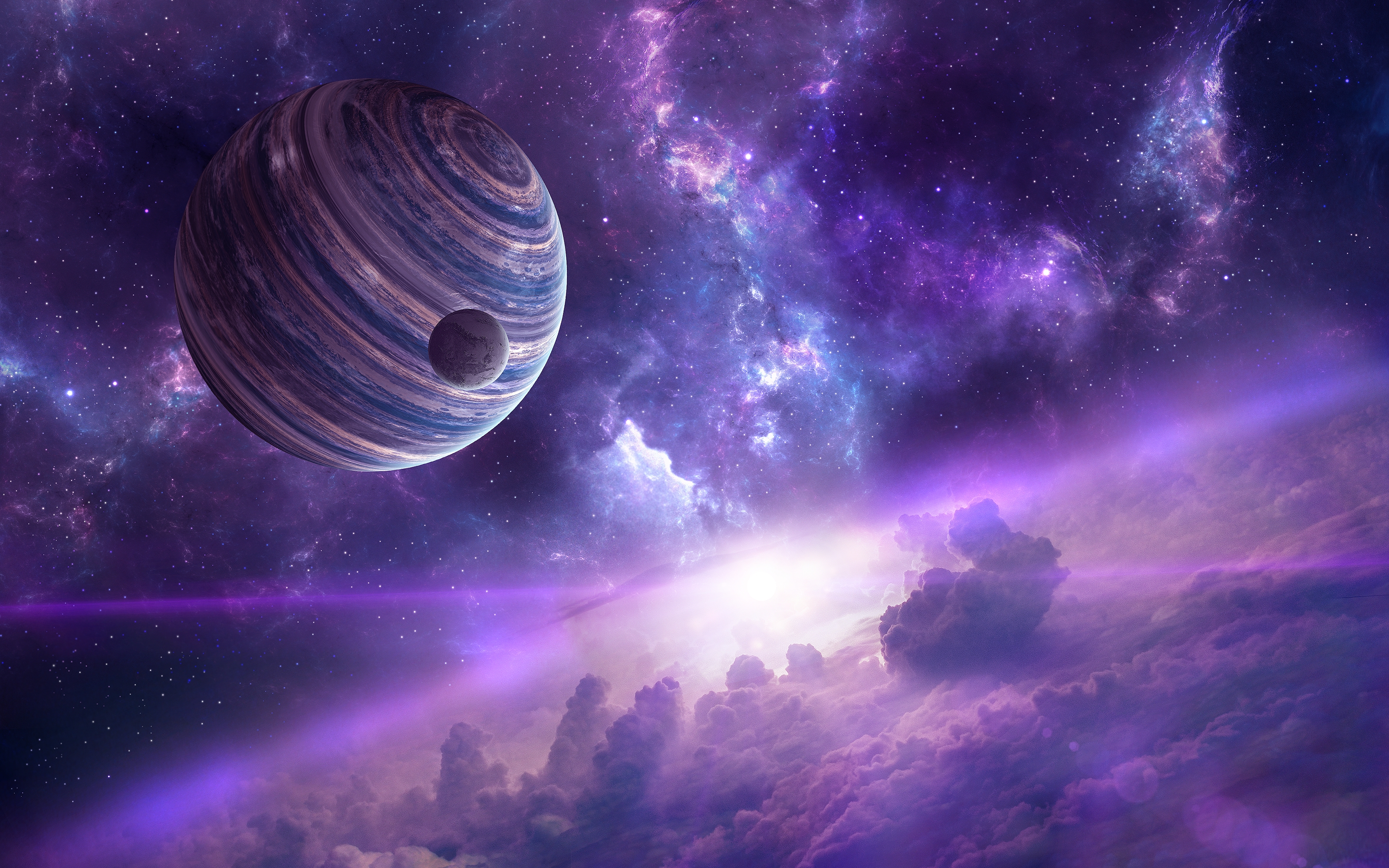 Purple Space Background