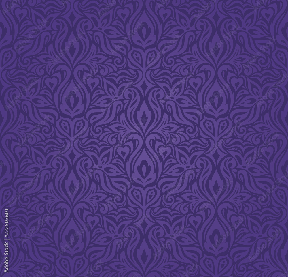 Purple Vintage Floral Background