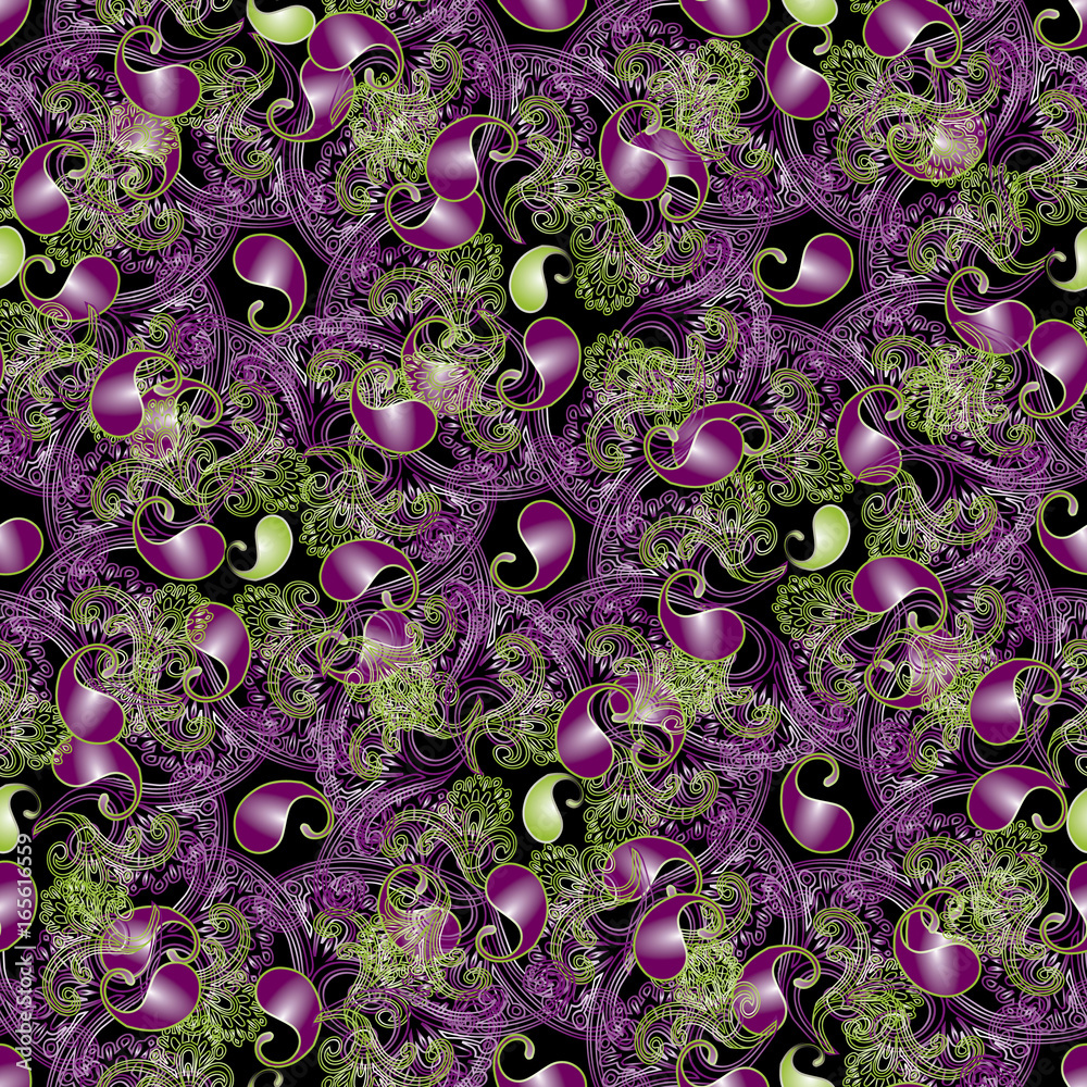 Purple Vintage Floral Background