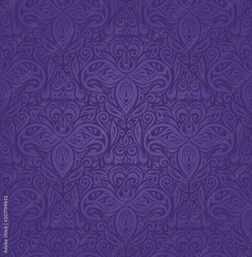 Purple Vintage Floral Background