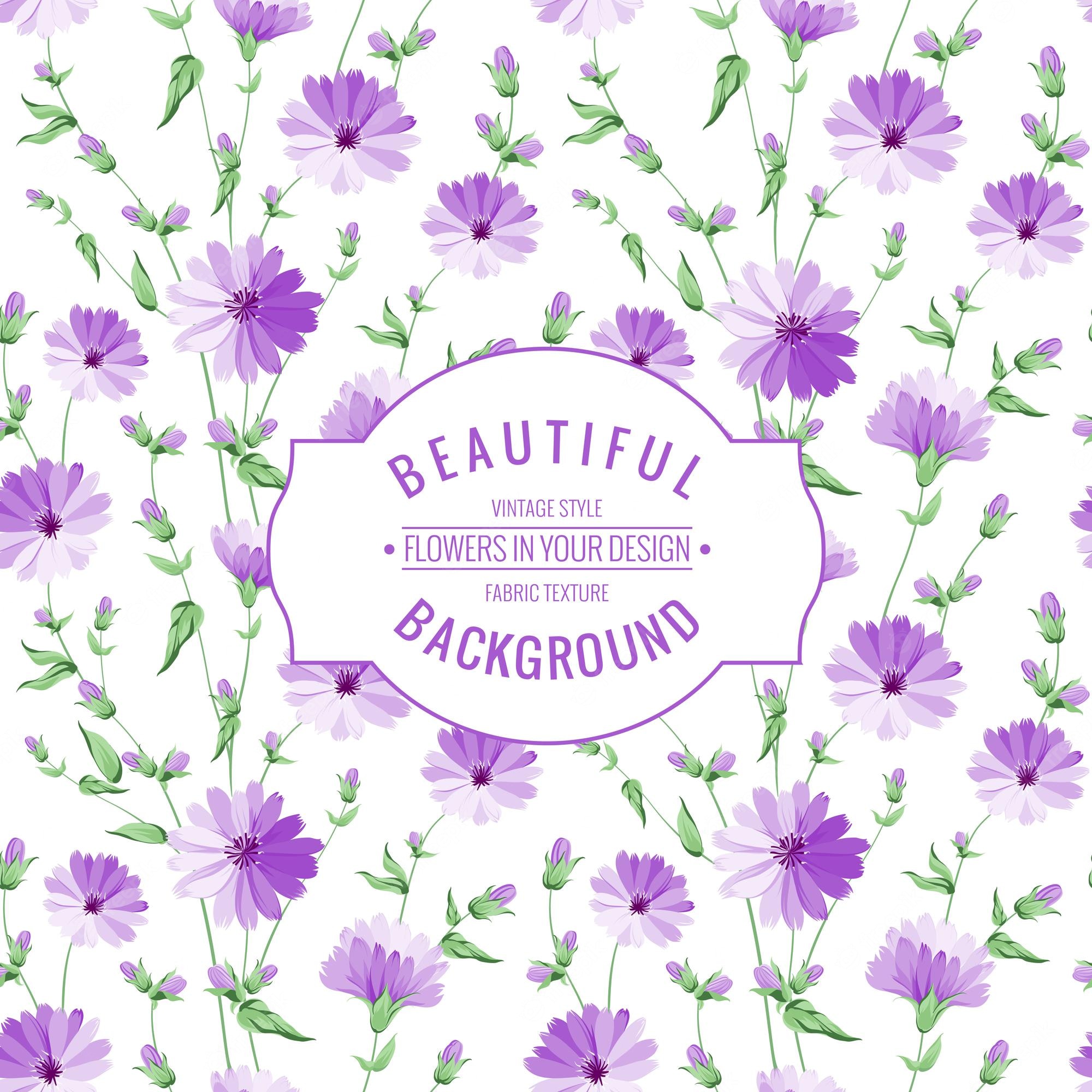 Purple Vintage Floral Background