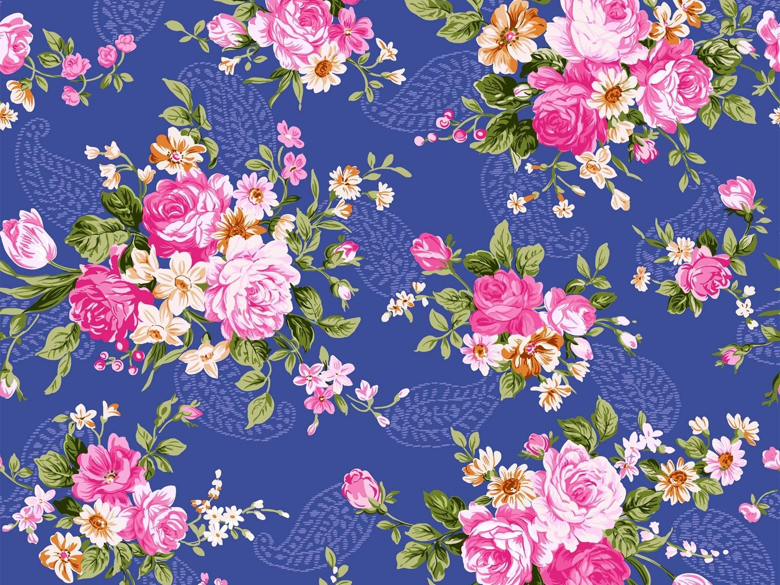 Purple Vintage Floral Background