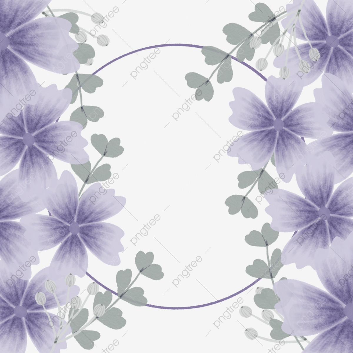 Purple Vintage Floral Background