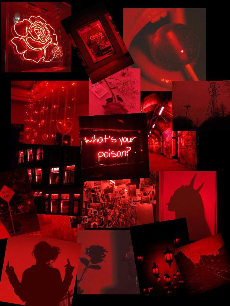 Red Aesthetic Collage Wallpapers