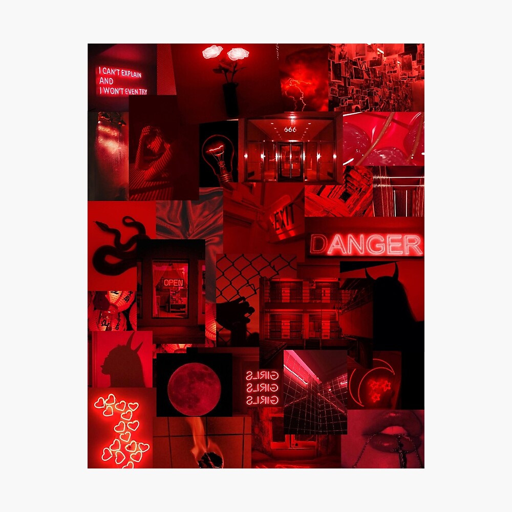 Red Aesthetic Collage Wallpapers