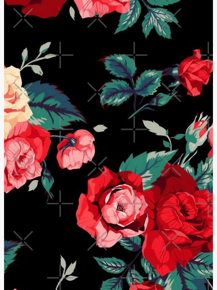 Red And Black Floral Wallpapers