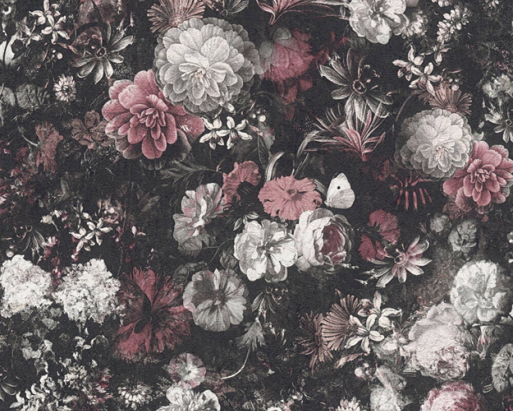 Red And Black Floral Wallpapers