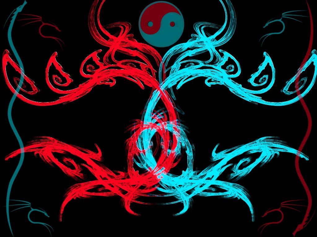 Red And Blue Dragon Wallpapers