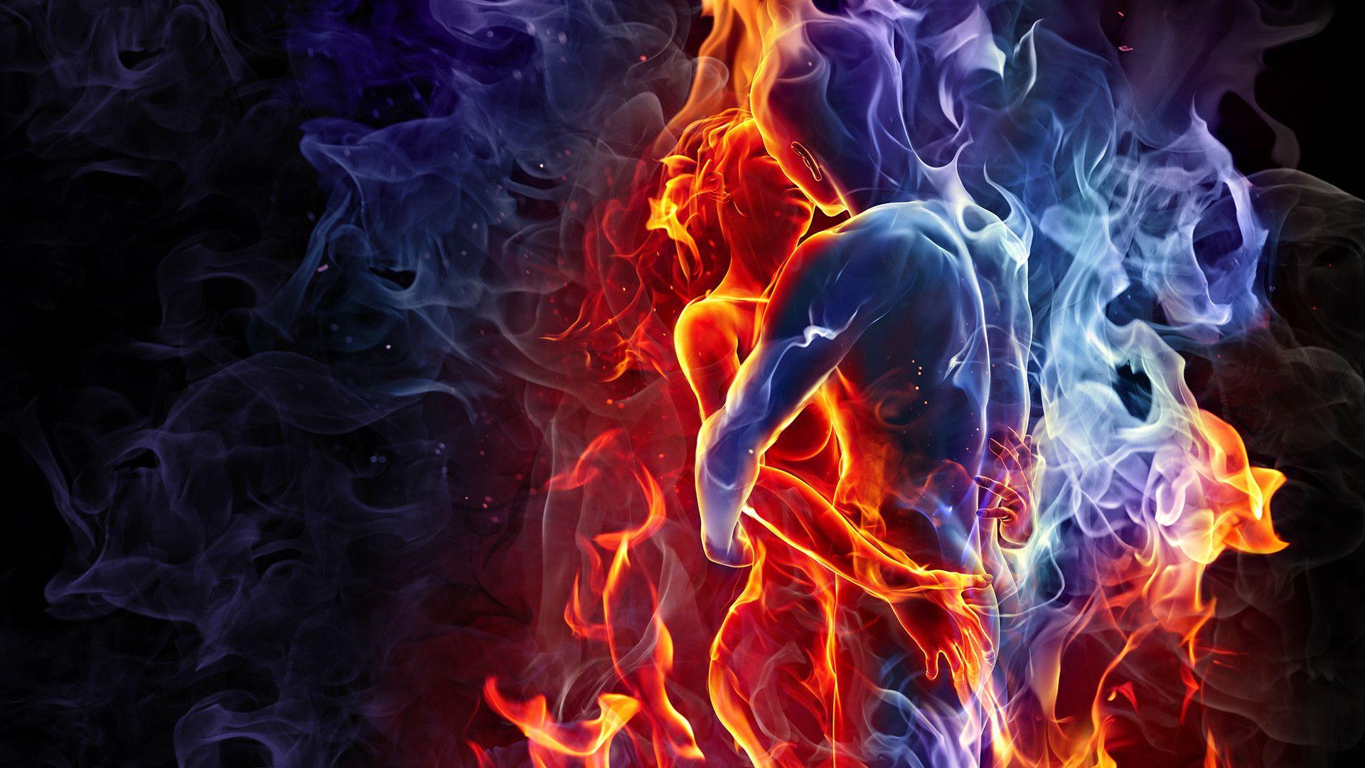 Red And Blue Fire Wallpapers