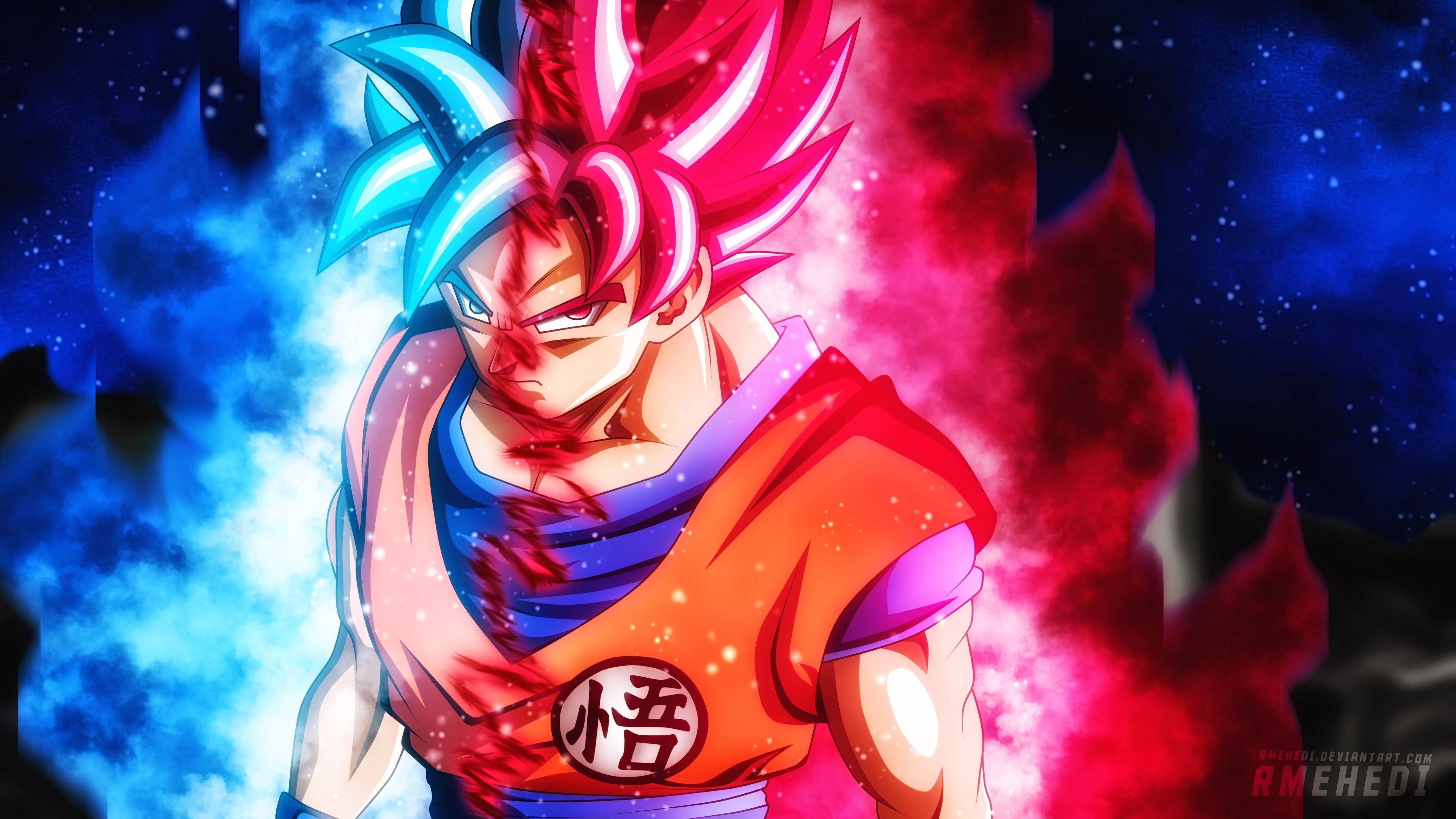 Red And Blue Goku Wallpapers