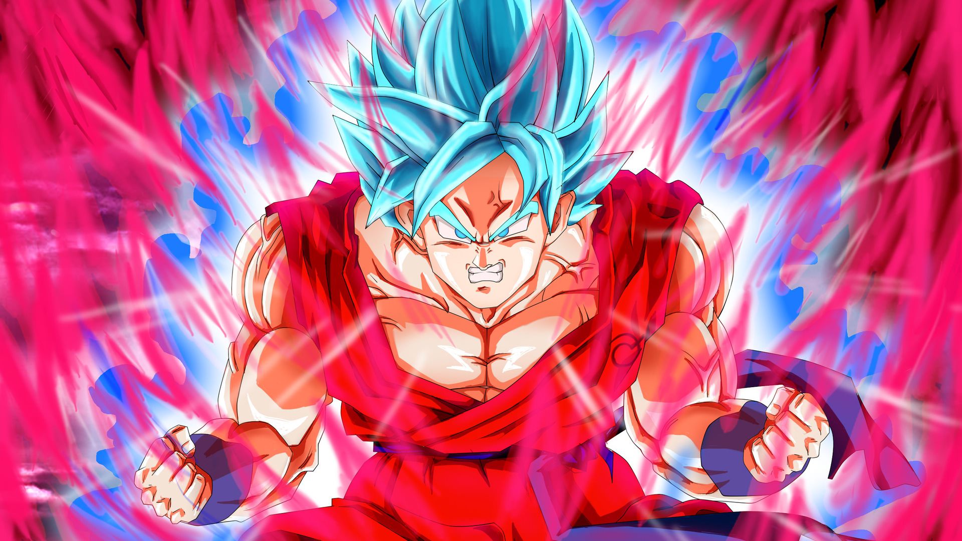 Red And Blue Goku Wallpapers