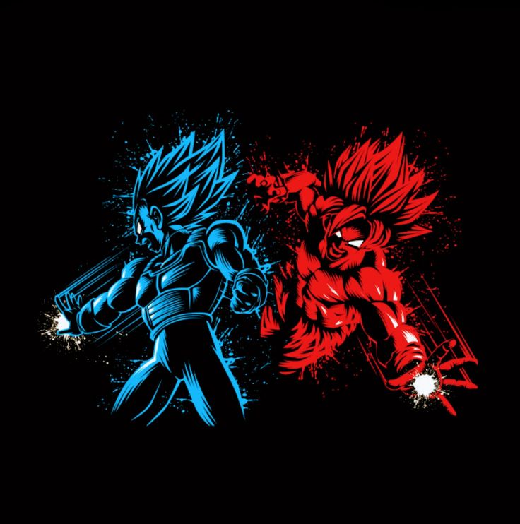 Red And Blue Goku Wallpapers