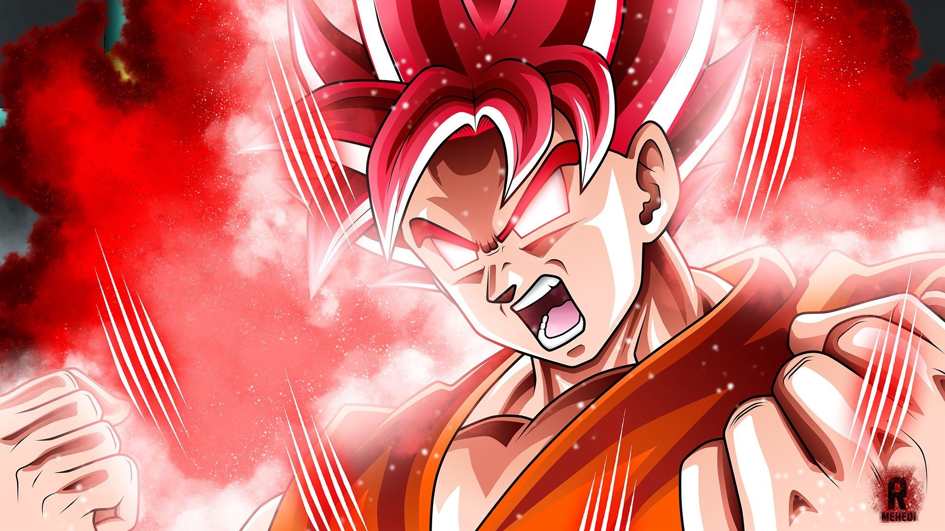 Red And Blue Goku Wallpapers