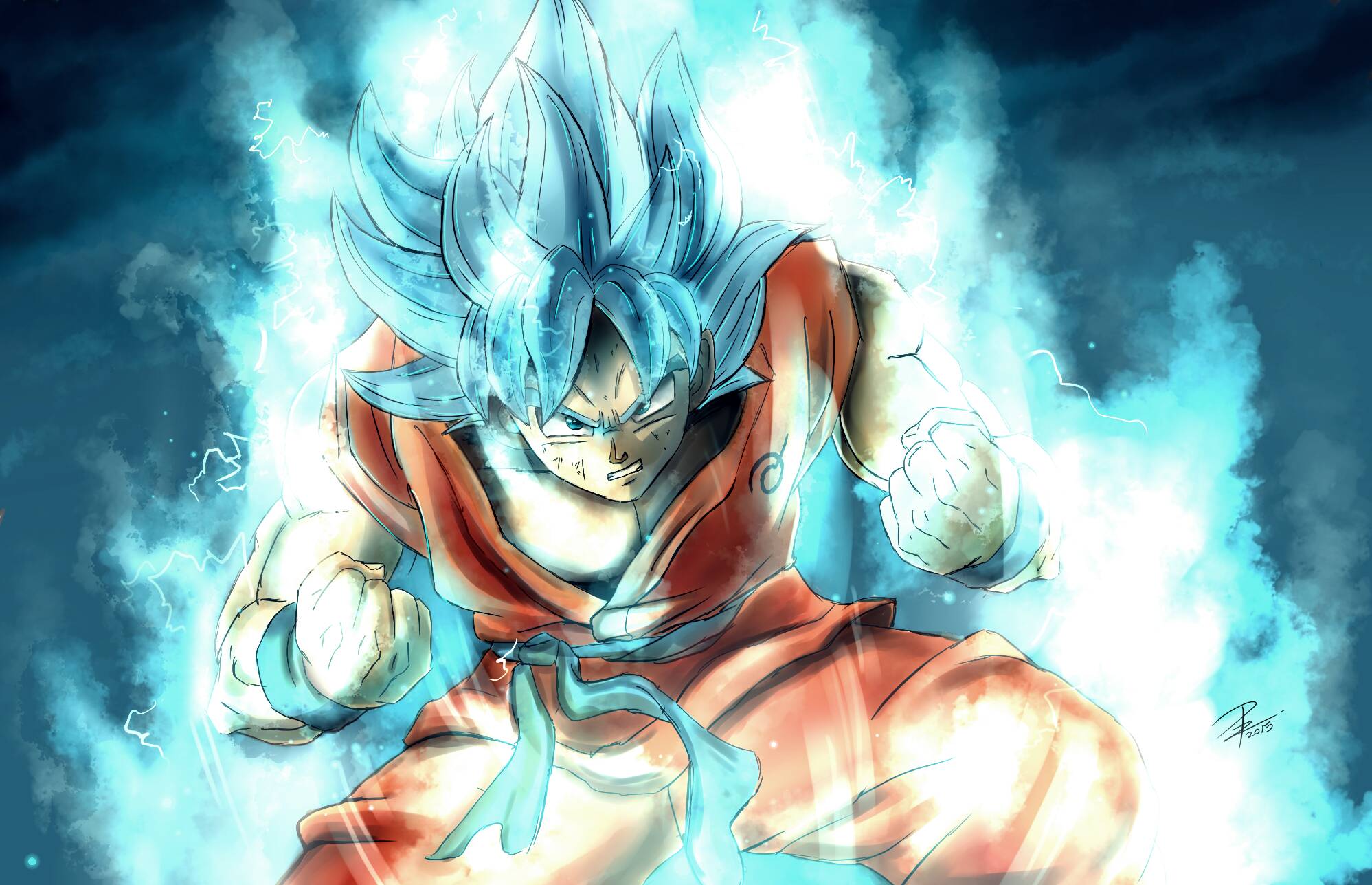 Red And Blue Goku Wallpapers