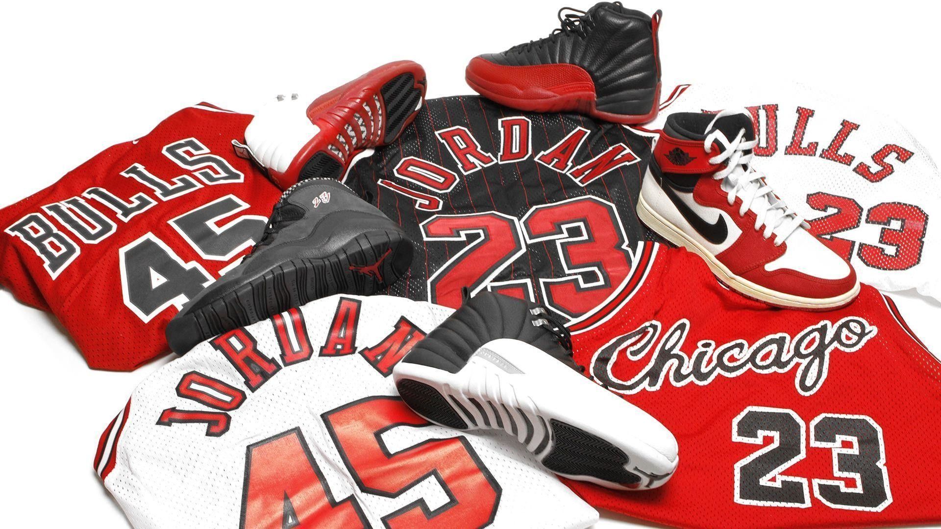 Red And White Jordan Shoes Wallpapers