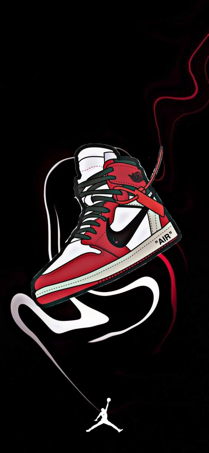 Red And White Jordan Shoes Wallpapers