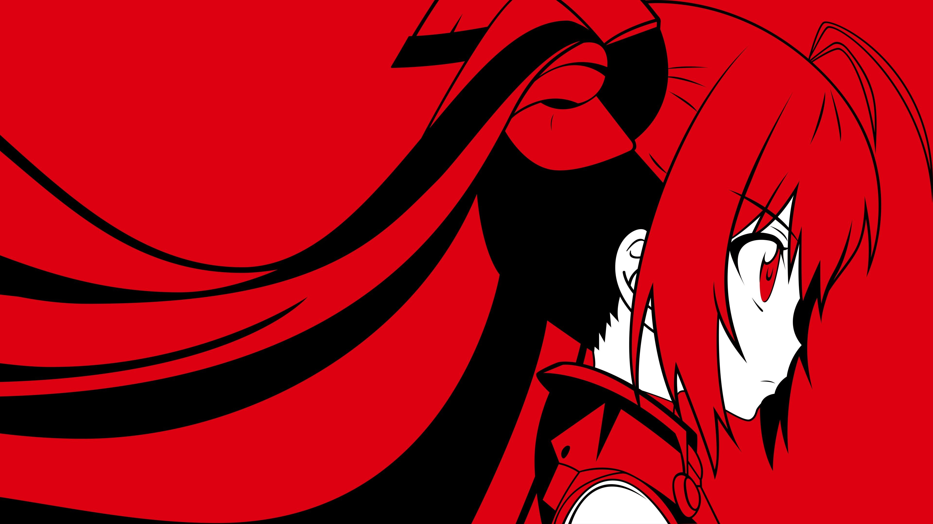 Red Anime Girl 4K Wallpapers