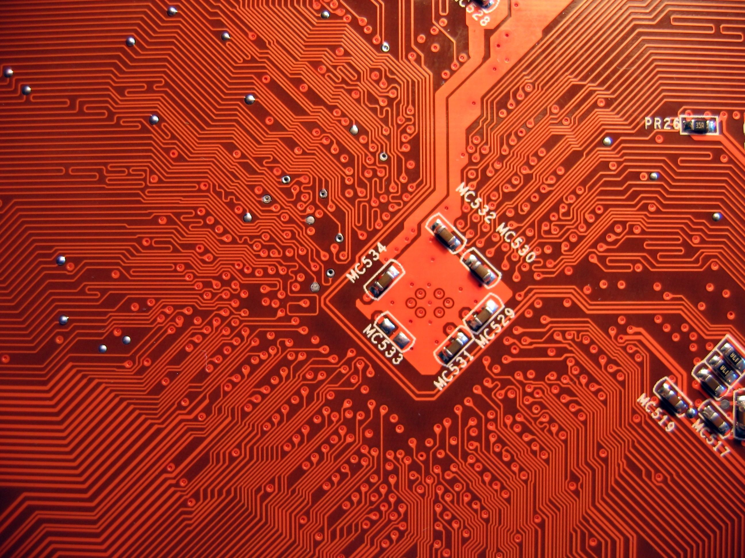 Red Circuit Board Wallpapers