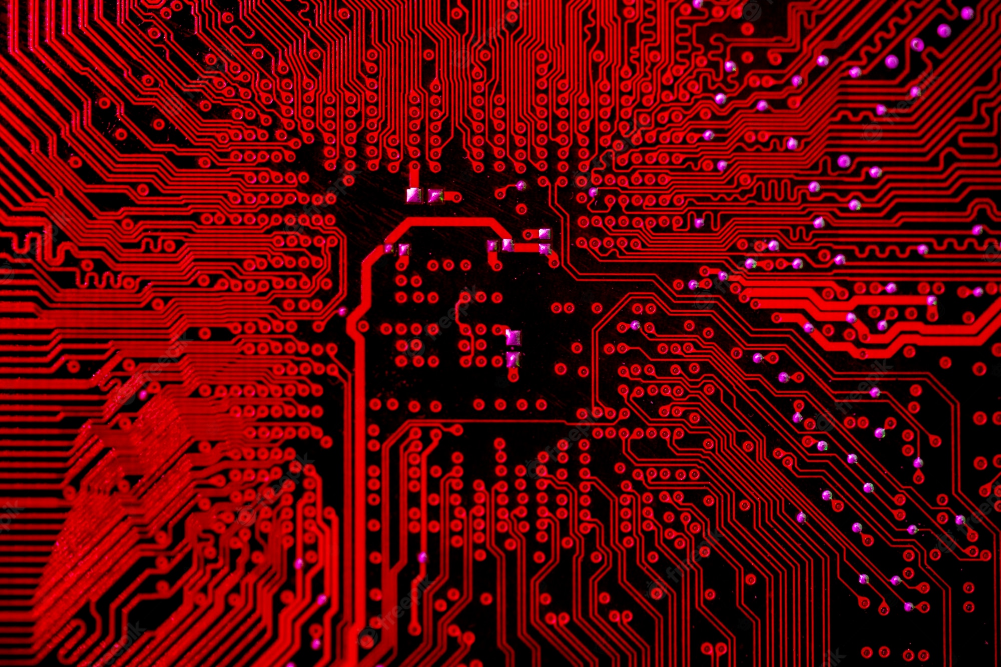 Red Circuit Board Wallpapers