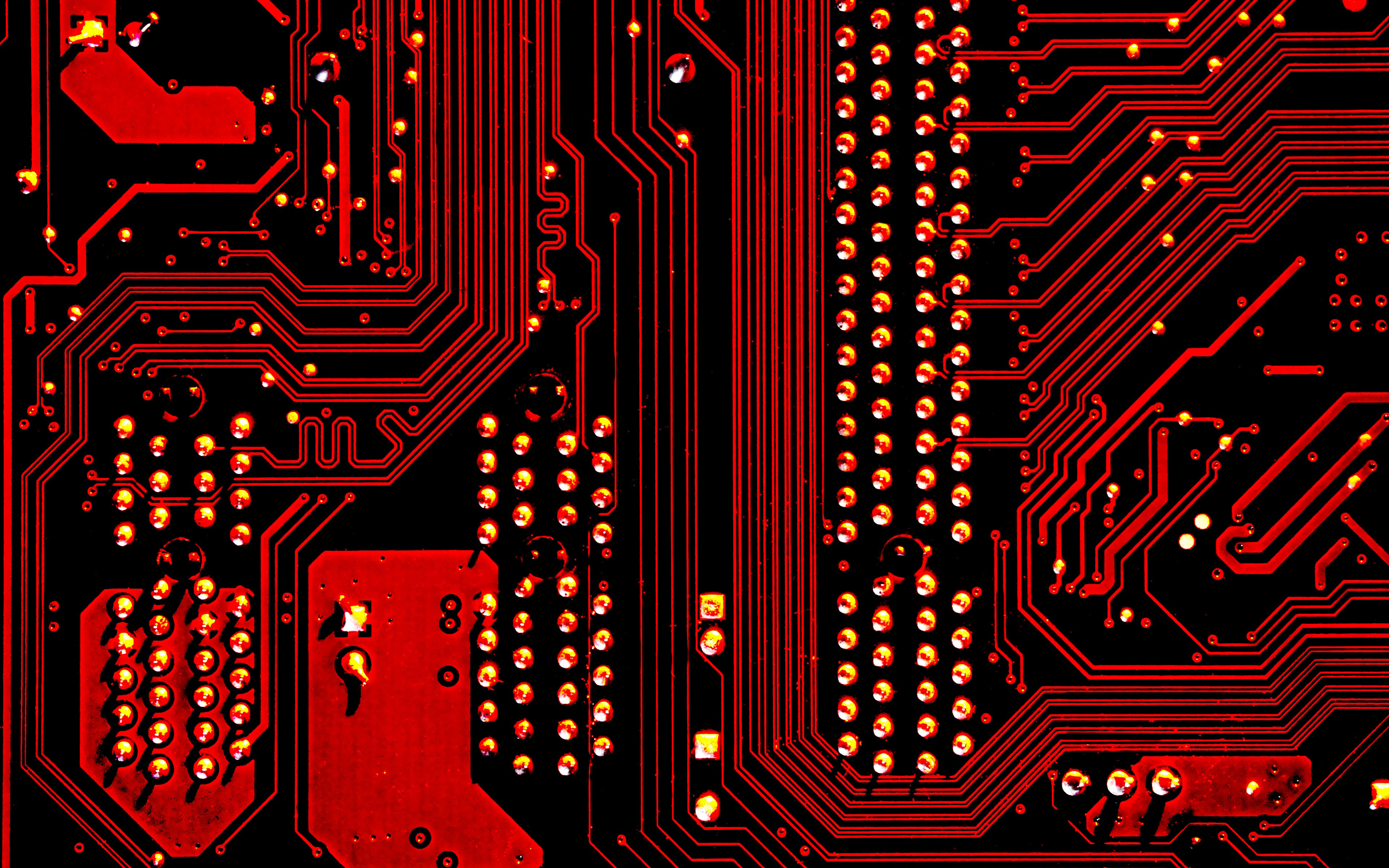 Red Circuit Board Wallpapers