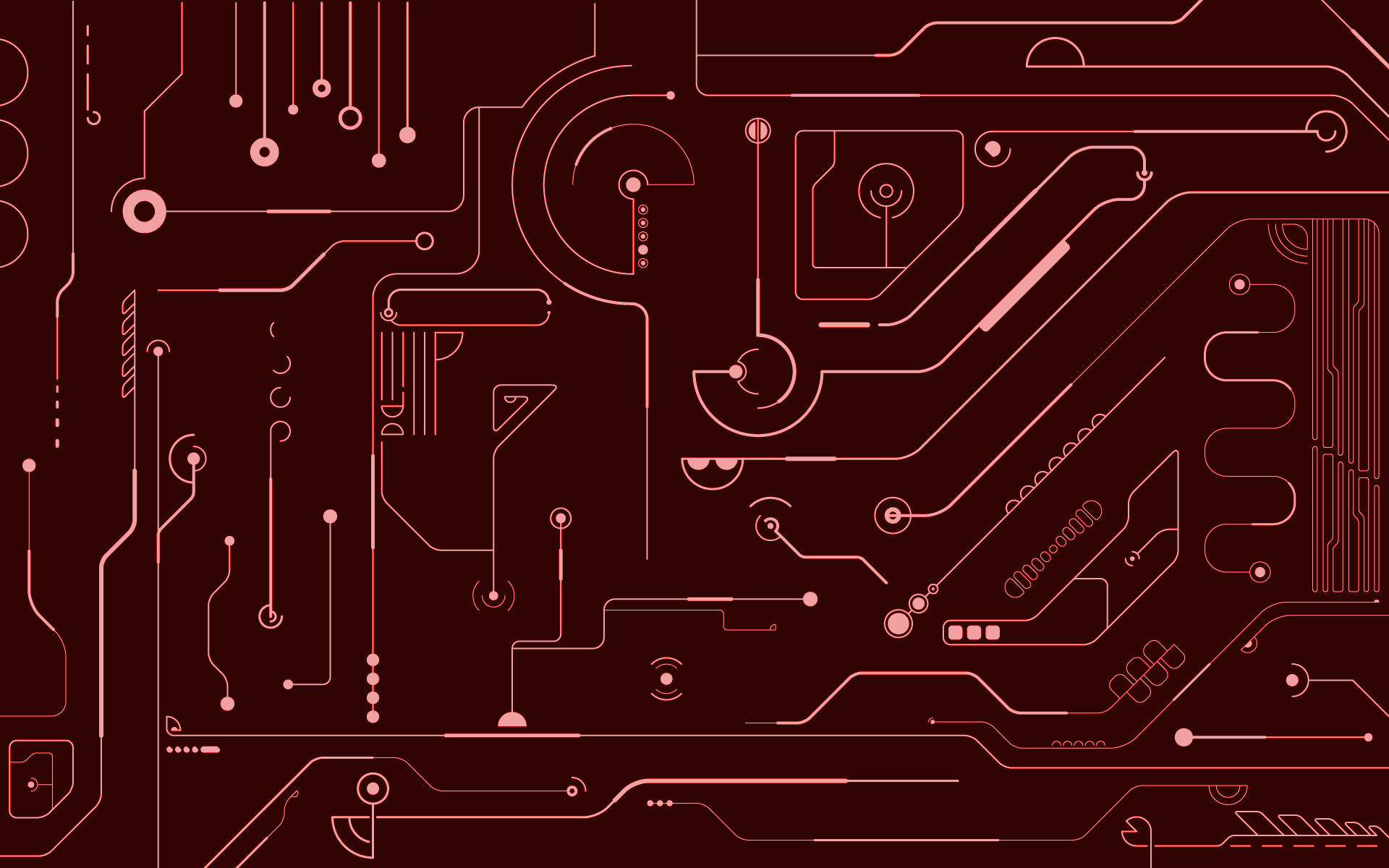 Red Circuit Board Wallpapers