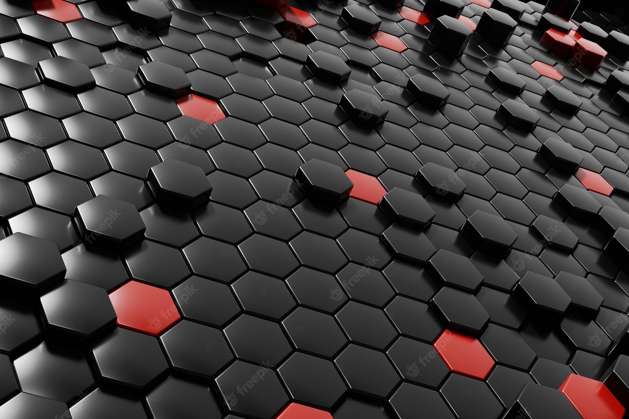 Red Hexagon Wallpapers