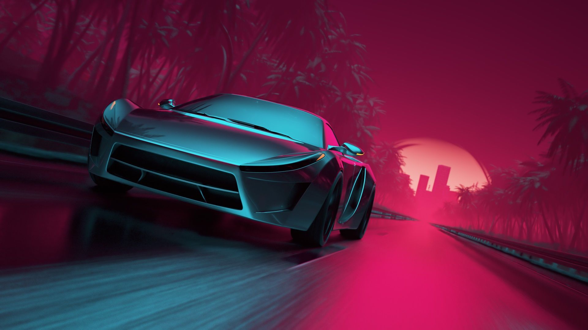 Red Neon Car Wallpapers