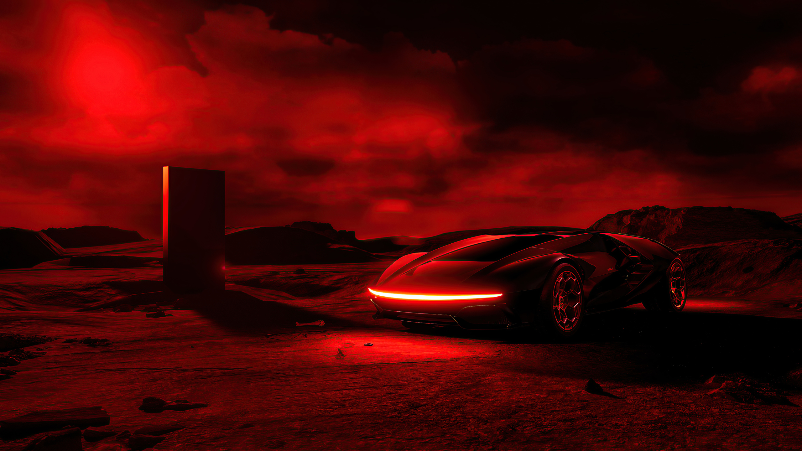 Red Neon Car Wallpapers