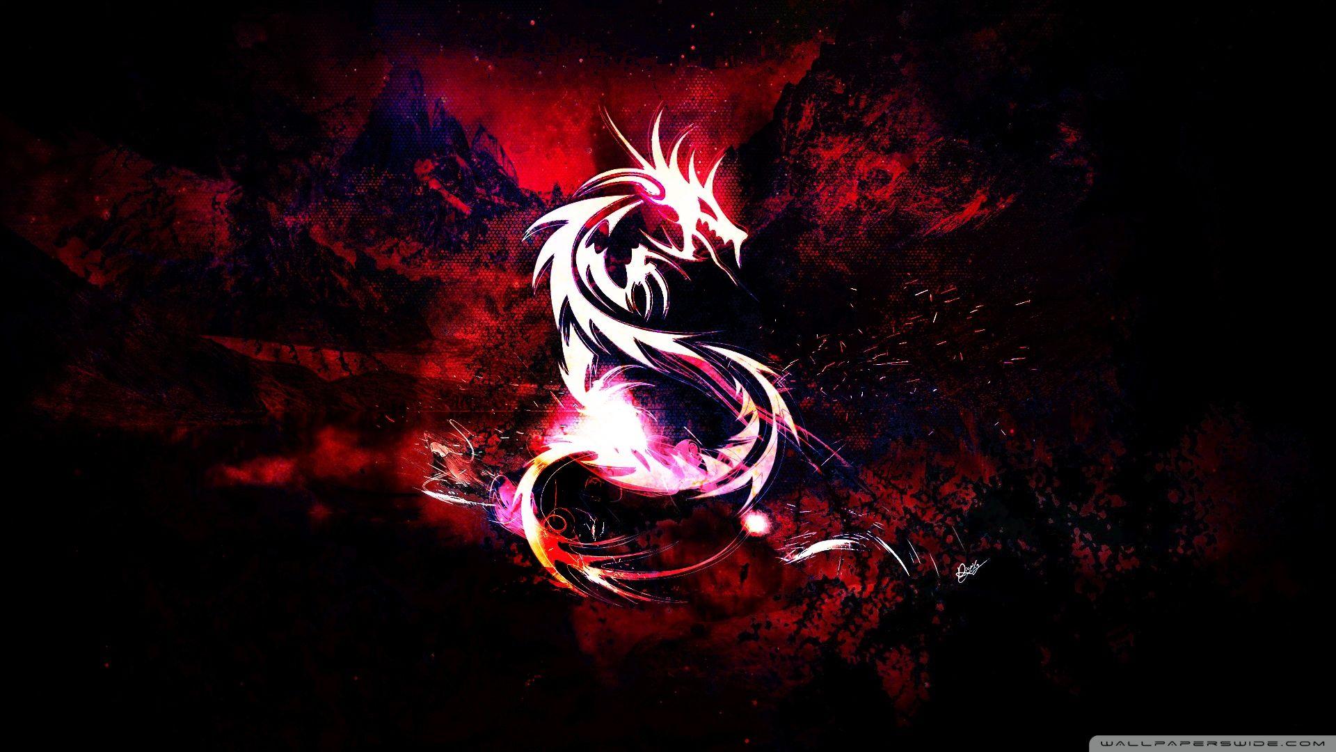 Red Neon Dragon Wallpapers