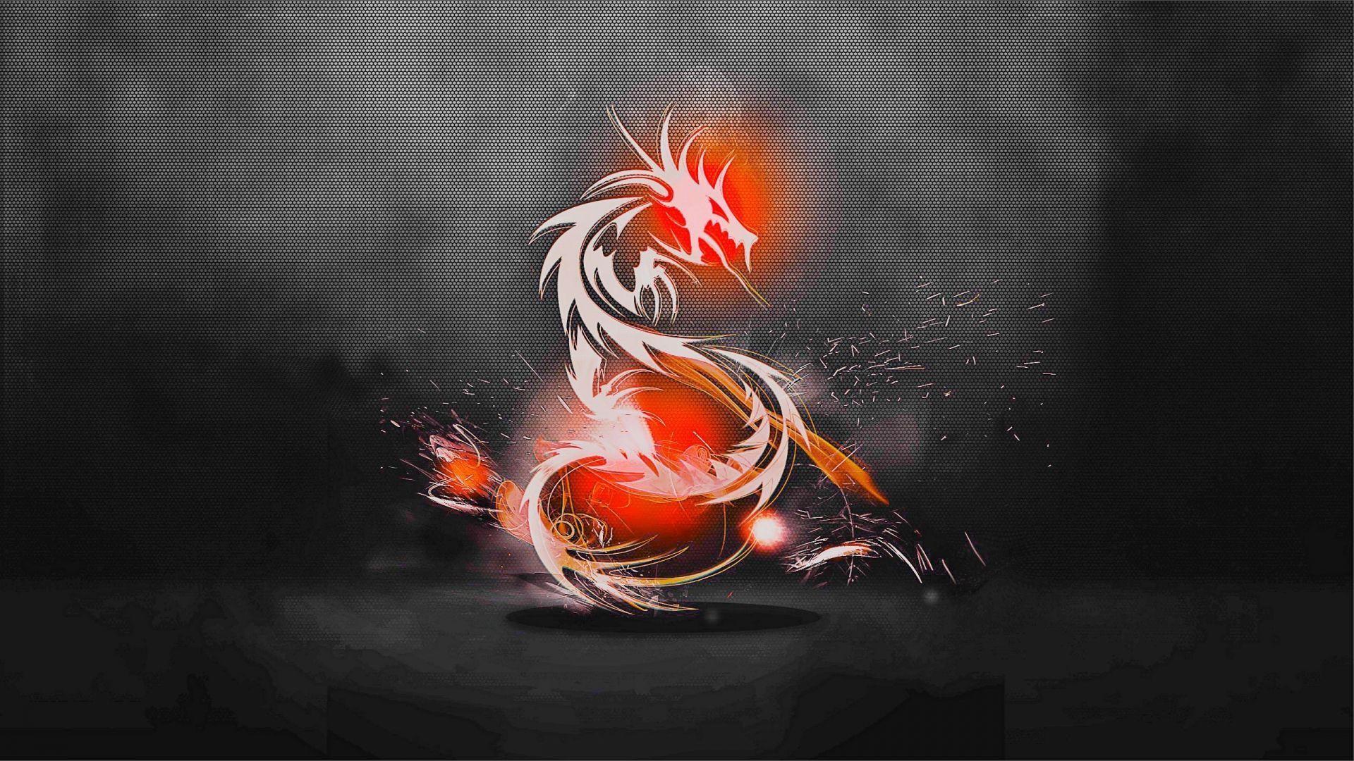 Red Neon Dragon Wallpapers