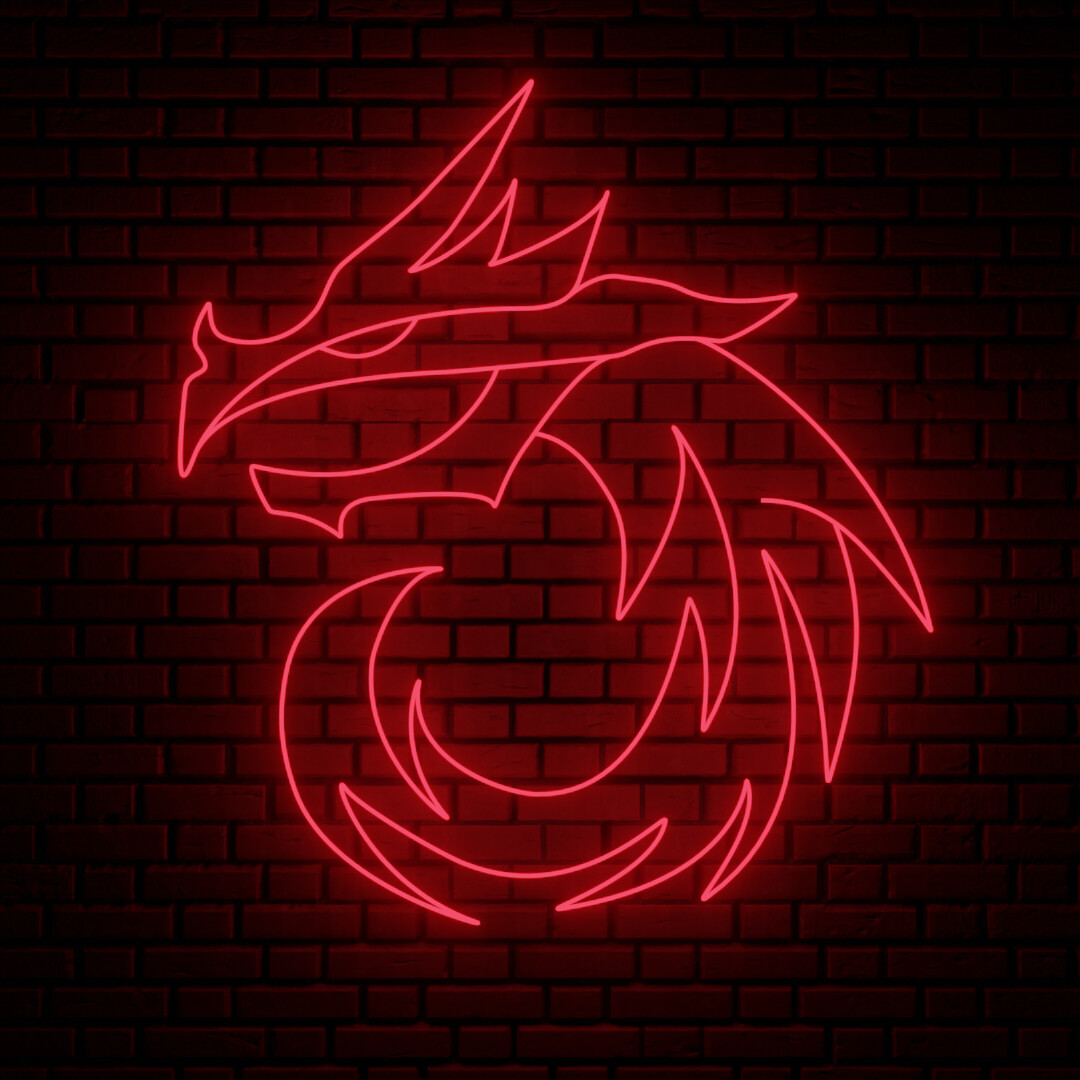 Red Neon Dragon Wallpapers