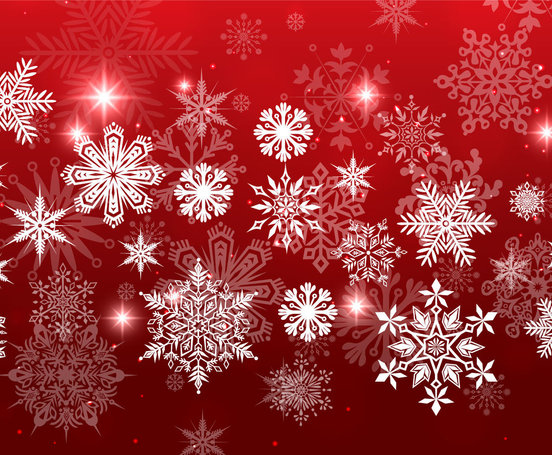 Red Snowflake Wallpapers