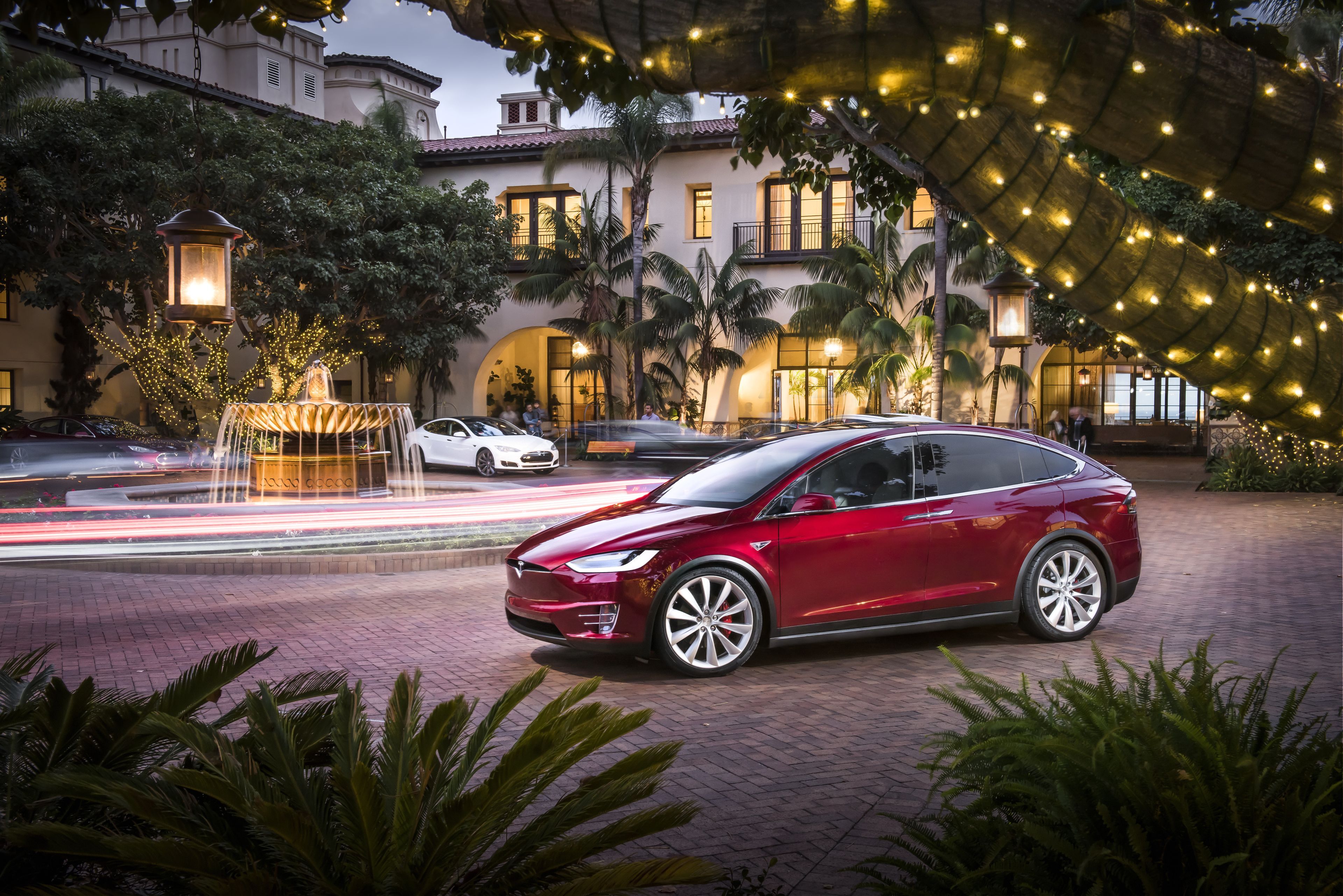 Red Tesla Model X Wallpapers