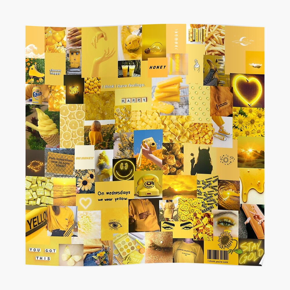 Yellow Aesthetic Collage Wallpapers