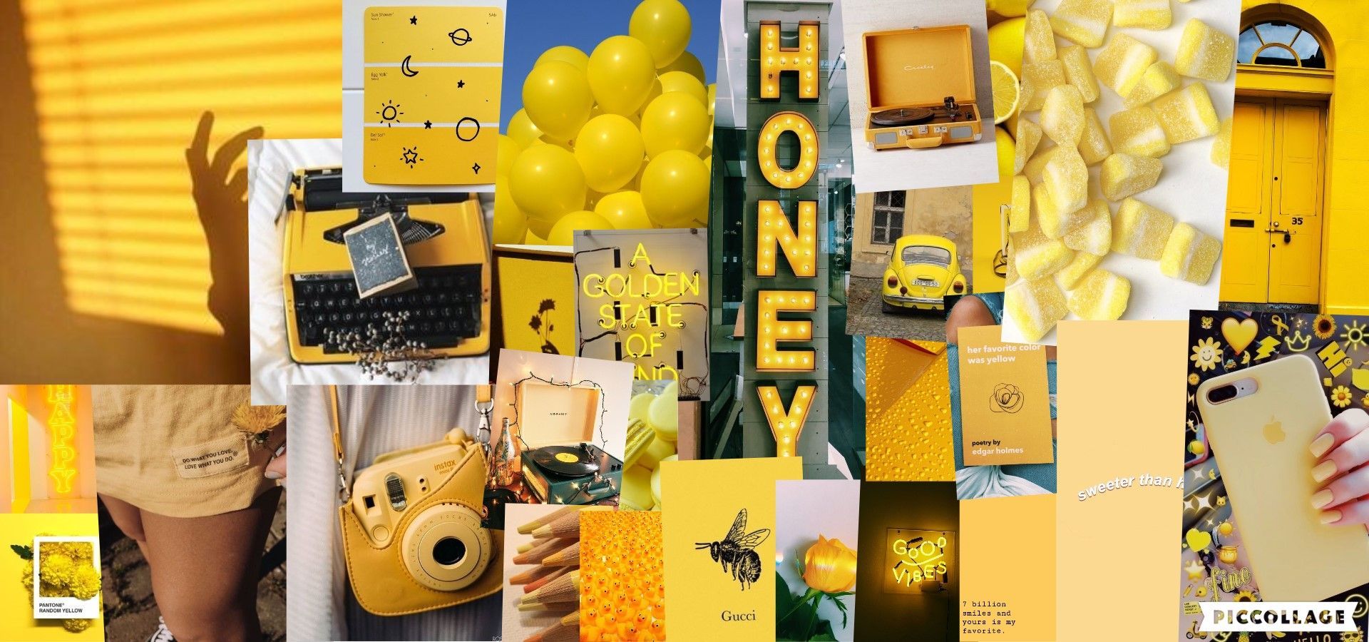 Yellow Aesthetic Collage Wallpapers