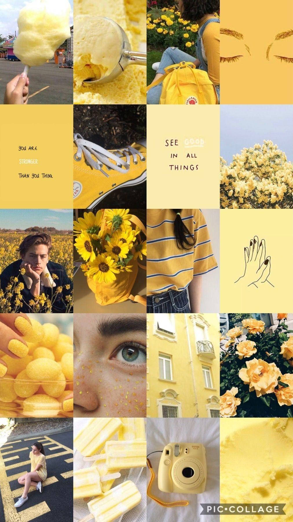 Yellow Aesthetic Collage Wallpapers