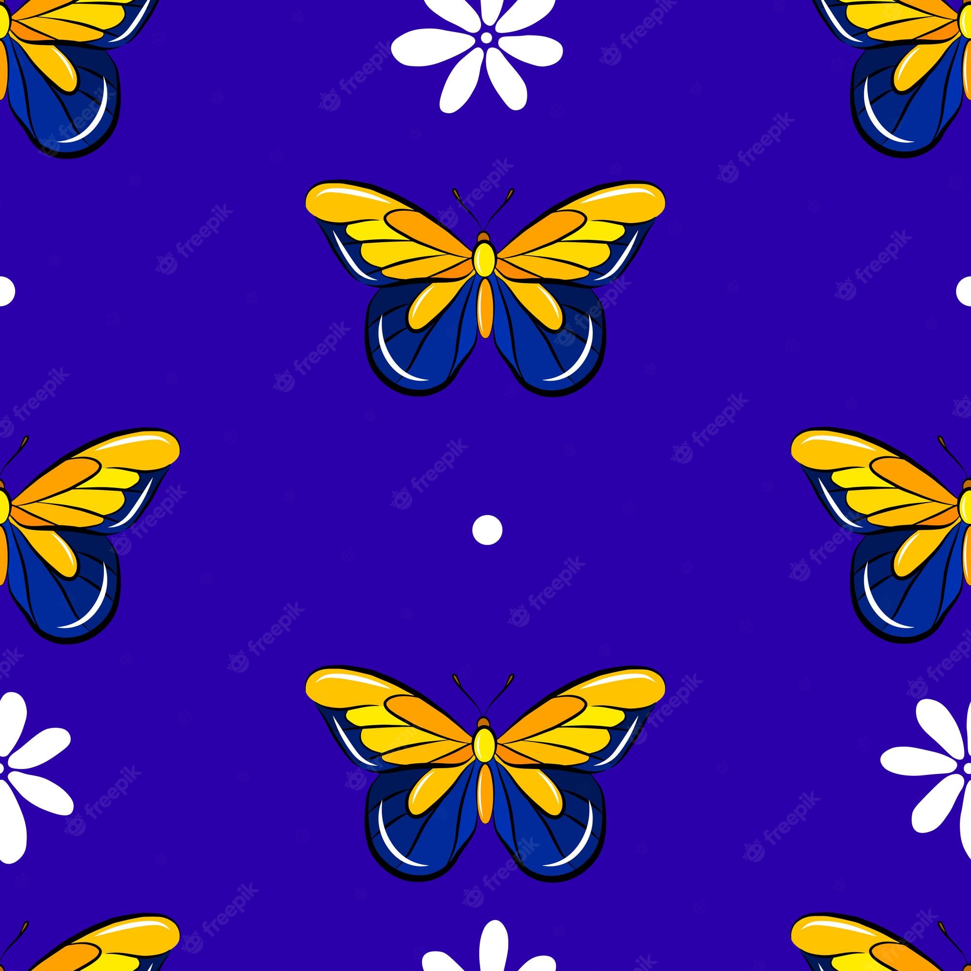 Yellow And Blue Butterfly Wallpapers