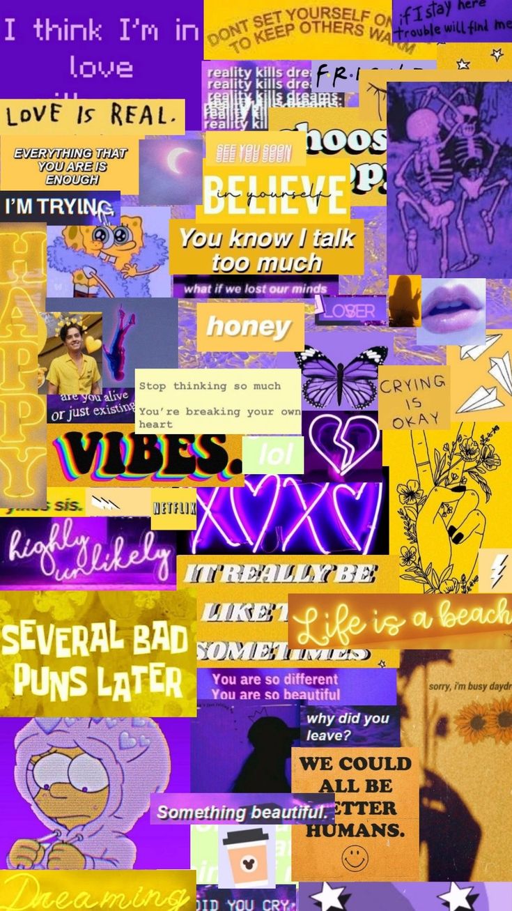 Yellow And Purple Aesthetic Wallpapers