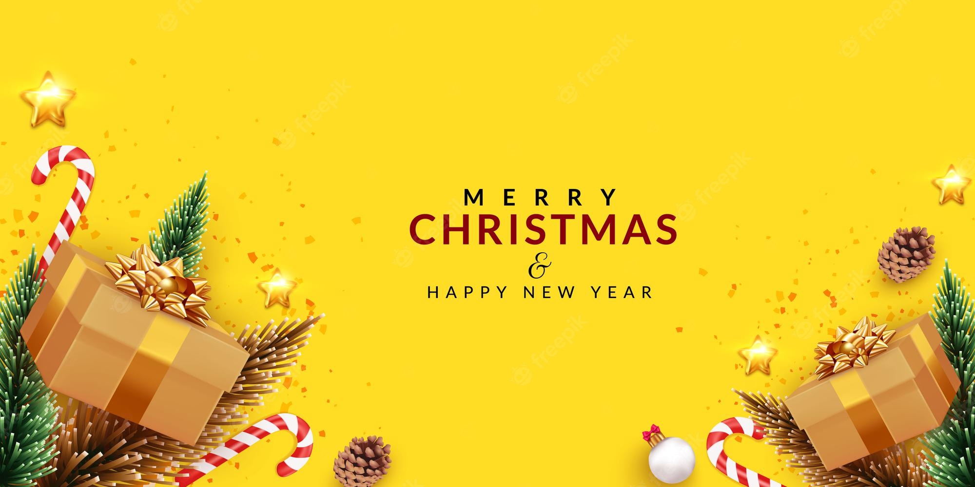 Yellow Christmas Wallpapers