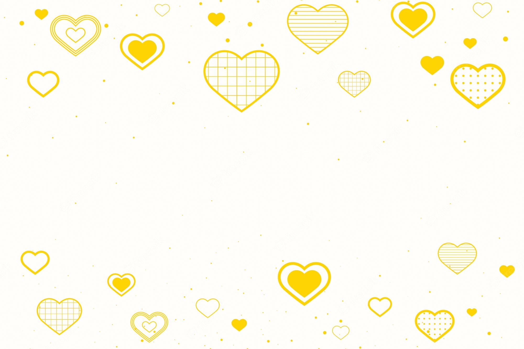 Yellow Hearts Wallpapers