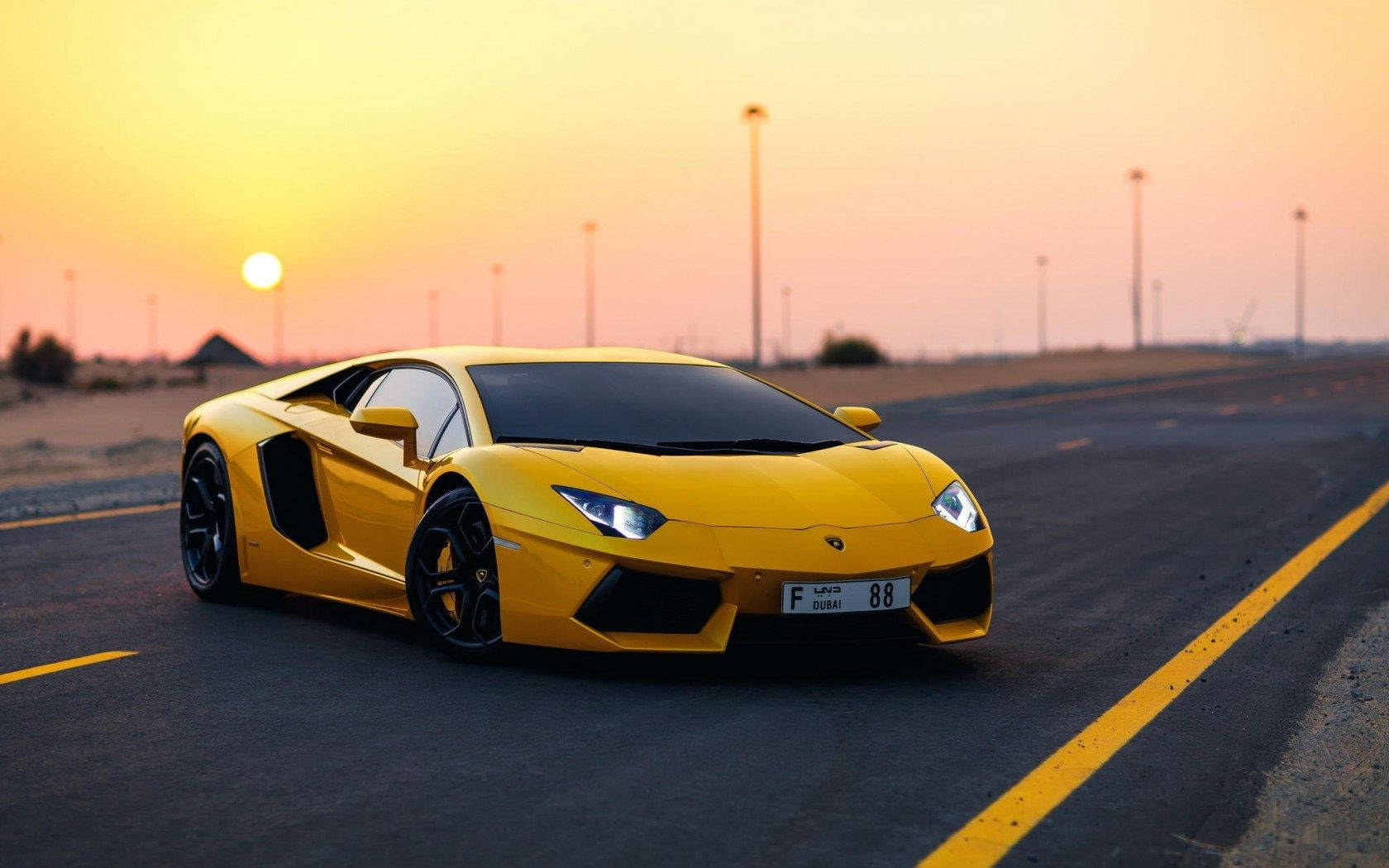 Yellow Lamborghini Aventador Wallpapers