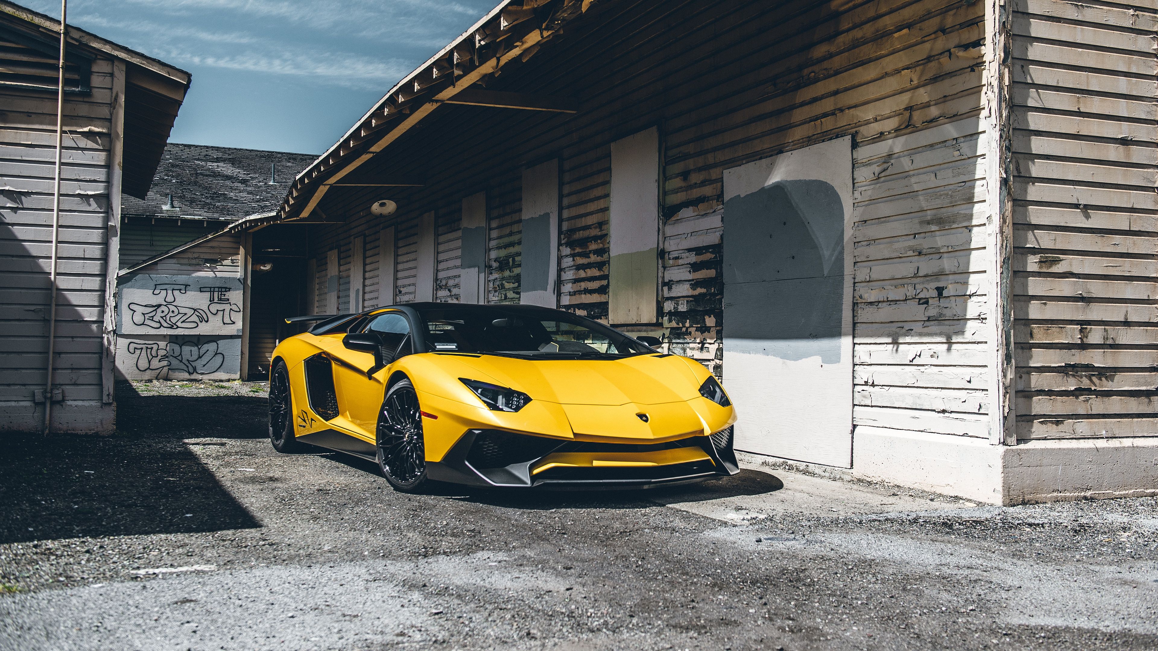 Yellow Lamborghini Aventador Wallpapers