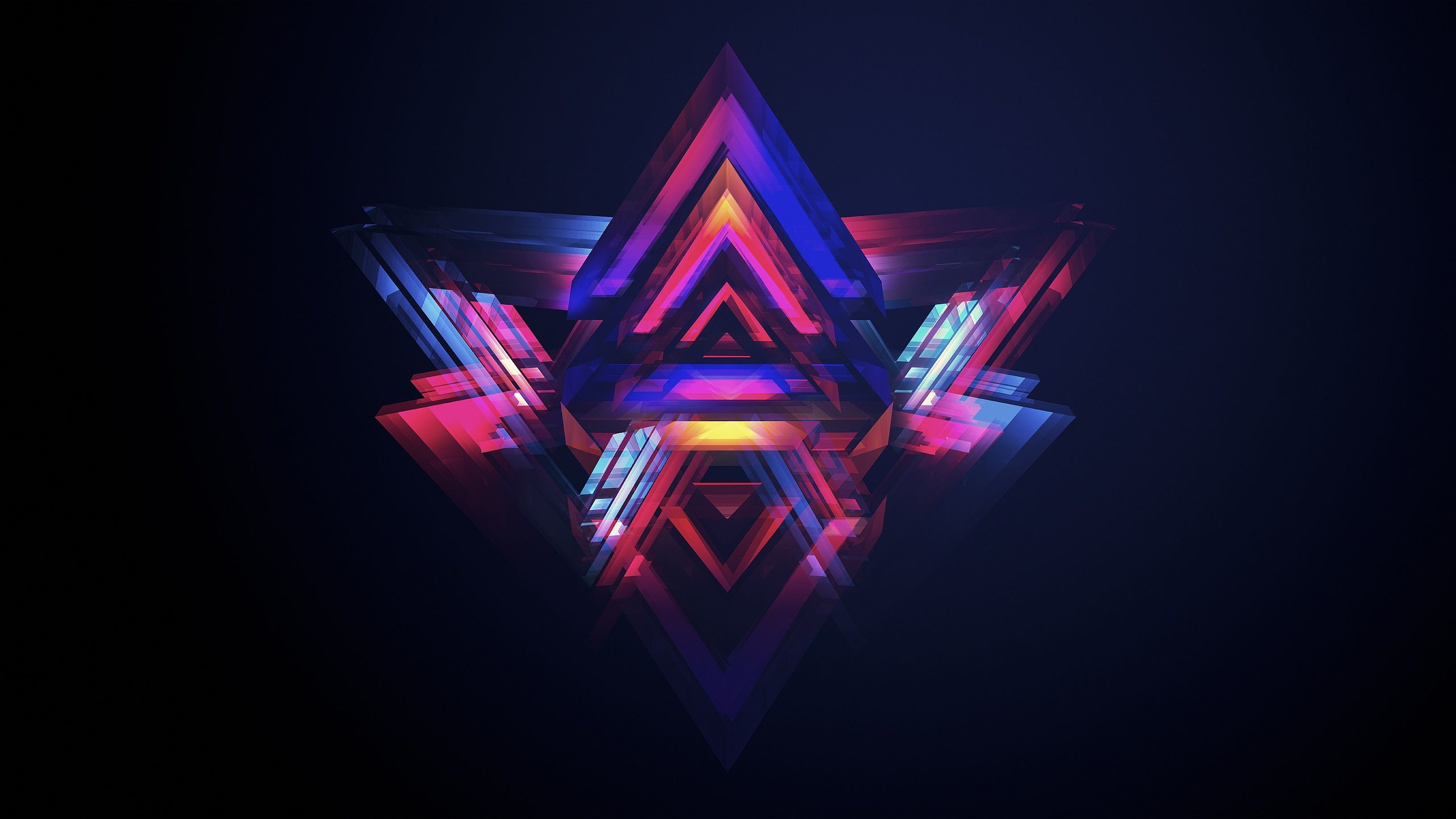 10K Glowing Abstract Shapes Art Wallpapers