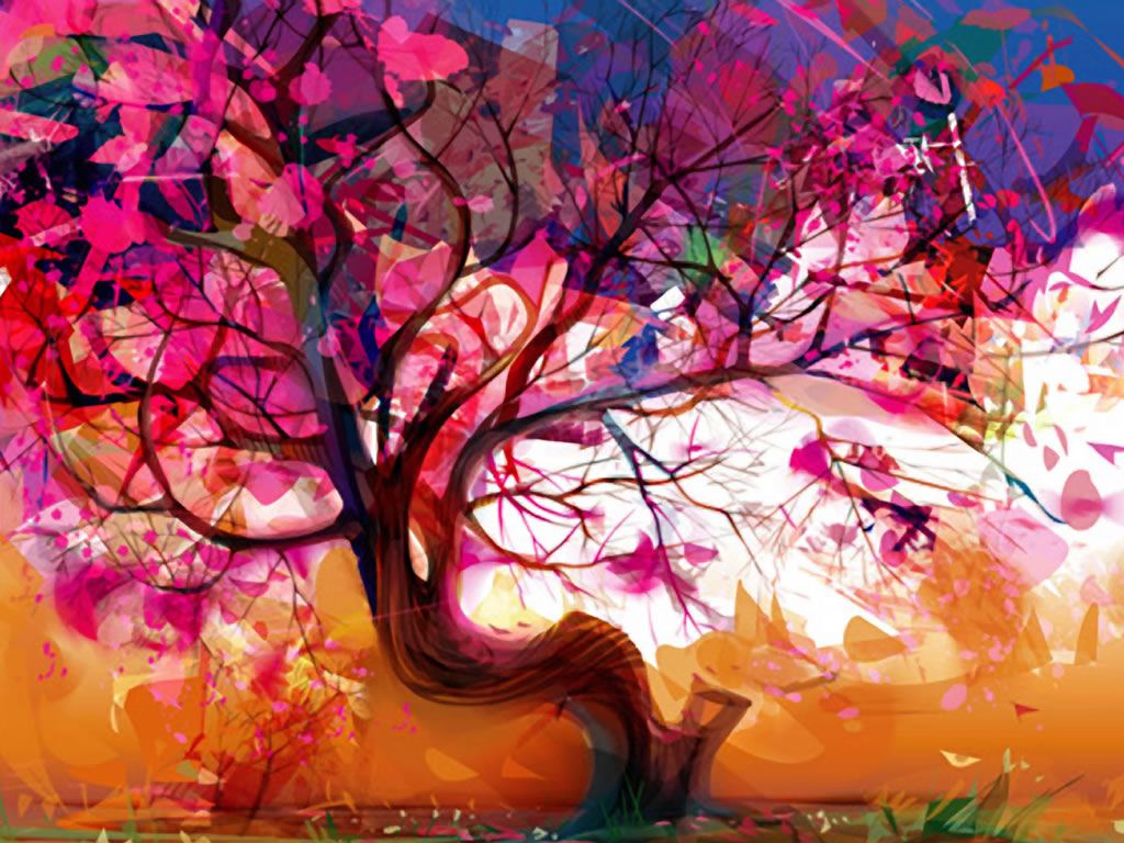 Abstract Paint Pink Layers Wallpapers