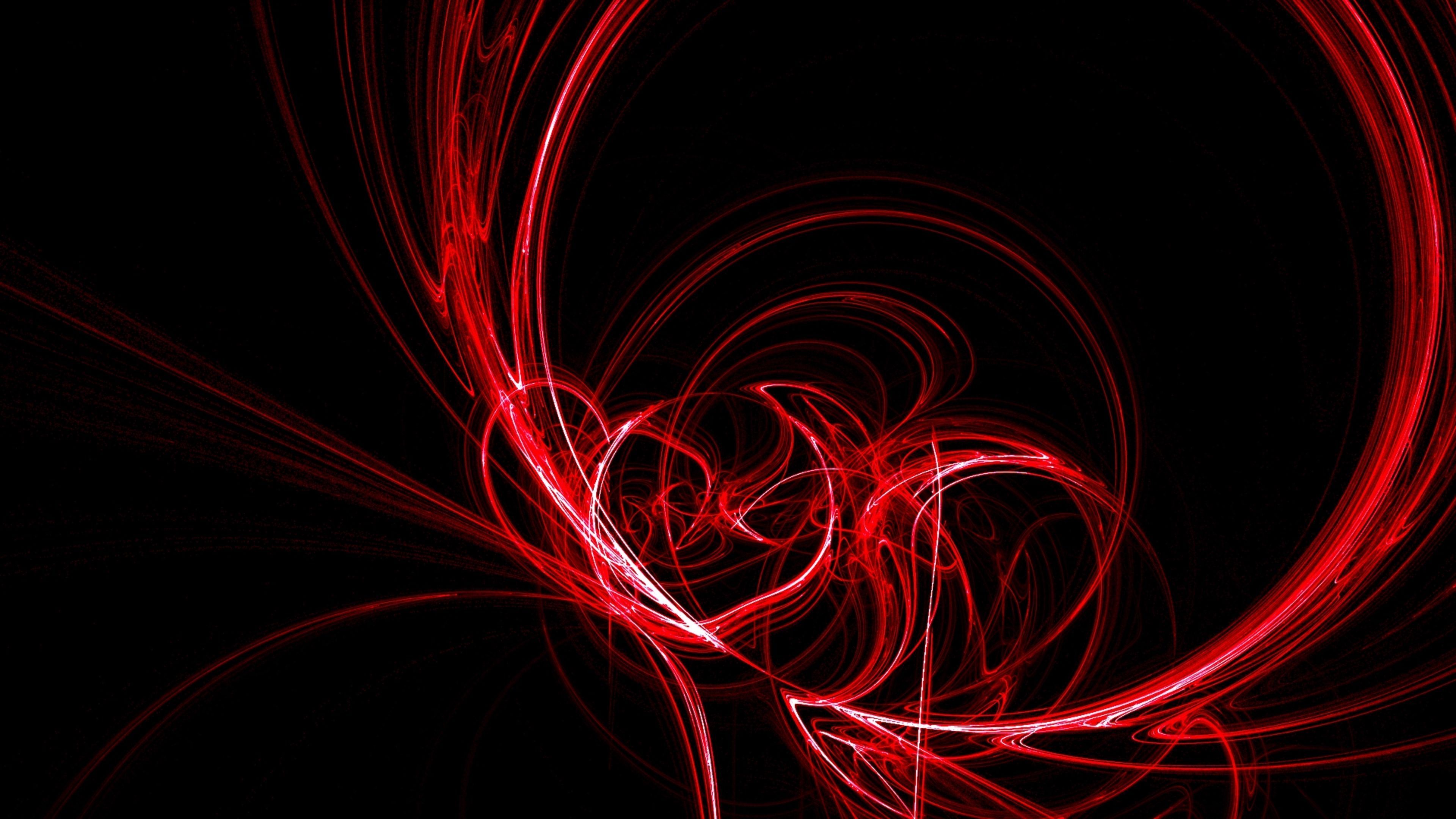 Red And Black Swirl Pattern 5K Wallpapers